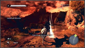 Get on your horse [1] and go to the marked place [2] - Sequence 9 - The Fall - p. 1 | Walkthrough - Walkthrough - Assassins Creed: Brotherhood Game Guide & Walkthrough