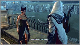 Repeat the same operation on the third target [1] and speak with the woman to end the quest [2] - Courtesans Quests - p. 2 | Side Quests - Side Quests - Assassins Creed: Brotherhood Game Guide & Walkthrough