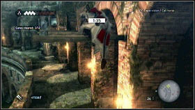 The next point is located in the ruins located on the left [1] - Thieves Quests - p. 1 | Side Quests - Side Quests - Assassins Creed: Brotherhood Game Guide & Walkthrough