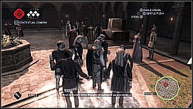 When you will be at the square use your new abilities - hide in the crowd or pay courtesans - Main Plot - Sequence 2 - Main Plot - Assassins Creed II - Game Guide and Walkthrough