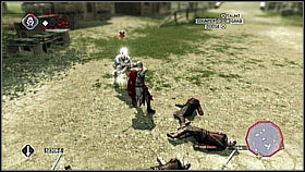 A good idea is to catch opponents (CIRCLE) and cut their throats - Main Plot - Sequence 6 - Main Plot - Assassins Creed II - Game Guide and Walkthrough