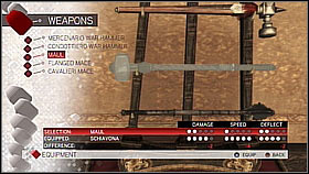 Maul - Weapon collection - Economics, equipment and combat - Assassins Creed II - Game Guide and Walkthrough