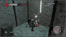 Now get to the railings near the ceiling [1] and go to the opposite corner of the room - San Gimignano - Torre Grossas Secret - Dungeons - Assassins Creed II - Game Guide and Walkthrough