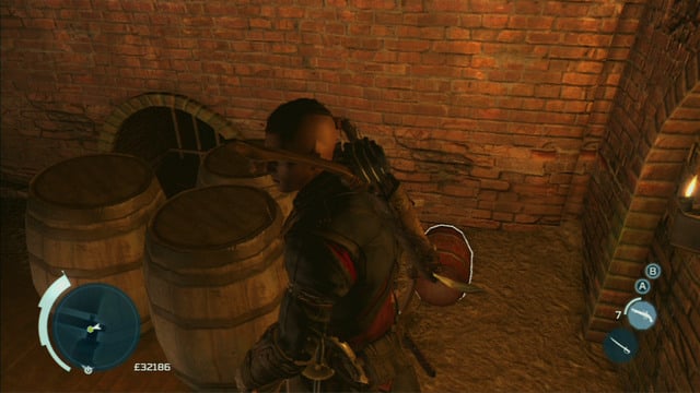 Nearby the Brewery exit you should see a gunpowder barrel - New York Underground in Assassins Creed III Remastered - Underground - Assassins Creed III Game Guide & Walkthrough