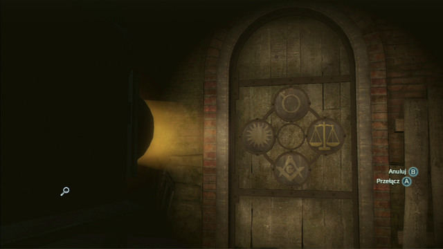 To open the door, place the lens in the following order: sun above, letter on the right, weight below and circle on the left - New York Underground in Assassins Creed III Remastered - Underground - Assassins Creed III Game Guide & Walkthrough