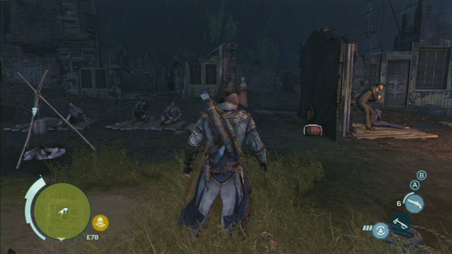 Apart from that, use the pistol to shoot barrels on the ground - New York - western district in Assassins Creed III Remastered - Assassin Guild - Assassins Creed III Game Guide & Walkthrough