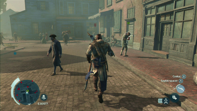 Start off by asking the former co-tenant of the carpenter and afterwards follow the man - Lance | Homestead | Assassins Creed III Remastered - Homestead - Assassins Creed III Game Guide & Walkthrough