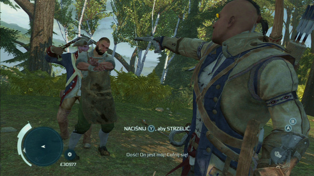 To help him, quickly kill the group of soldiers and in the end kill the last enemy with a pistol shot - Dave the Blacksmith | Homestead | Assassins Creed III Remastered - Homestead - Assassins Creed III Game Guide & Walkthrough