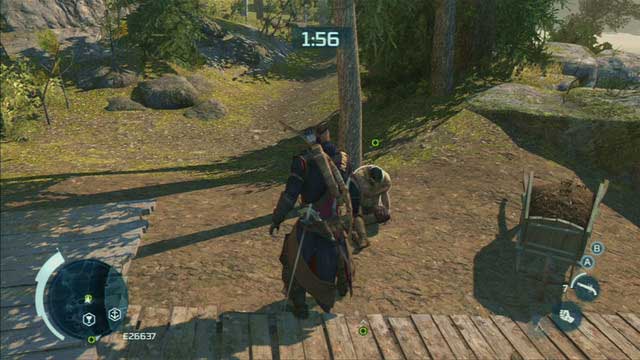 With the girl taking care of the diseased, you will have to help a couple wounded sailors yourself - Dave the Blacksmith | Homestead | Assassins Creed III Remastered - Homestead - Assassins Creed III Game Guide & Walkthrough