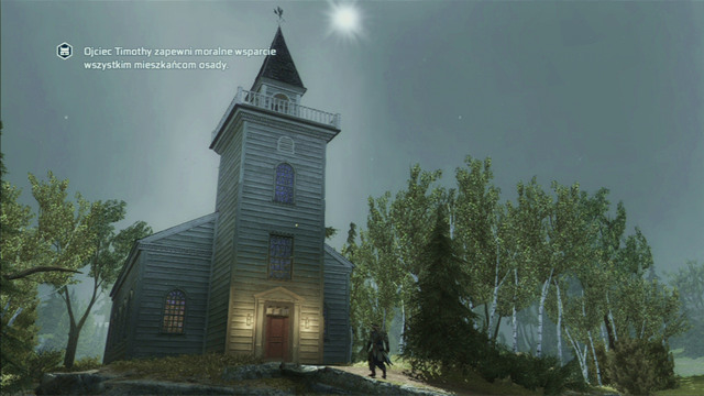 After as short conversation, give him 1000 pounds and your village will have a new church - Everyday life | Homestead | Assassins Creed III Remastered - Homestead - Assassins Creed III Game Guide & Walkthrough