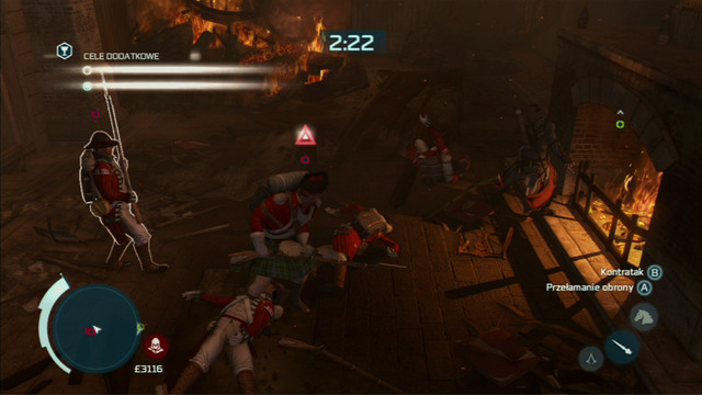 At some point you will bump into another group of enemies - Naval mission - Fort Wolcott | Captain Kidds treasure in AC III Remastered - Captain Kidds treasure - Assassins Creed III Game Guide & Walkthrough