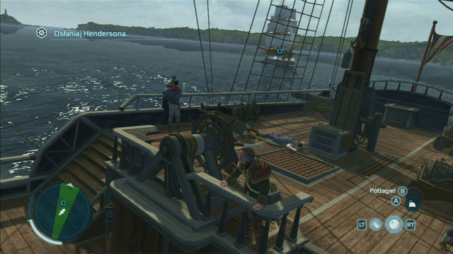 The rudder is controlled with the left analog stick, while speed is mapped under two buttons, respectively the jump and interaction button - Controlling the ship in Assassins Creed III Remastered - Ships - Assassins Creed III Game Guide & Walkthrough