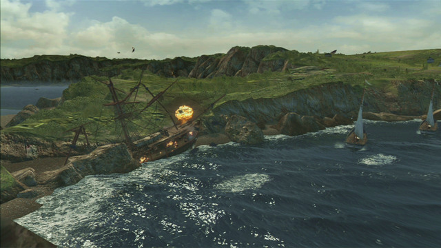 Eventually a bigger frigate should appear on the horizon - One of a Kind | Privateer Contracts in Assassins Creed III Remastered - Privateer Contracts - Assassins Creed III Game Guide & Walkthrough