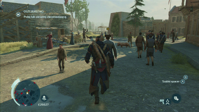 After bribing the last of them, use Eagle Vision again to find the publisher of the leaflets - Lyle White | Homestead | Assassins Creed III Remastered - Homestead - Assassins Creed III Game Guide & Walkthrough