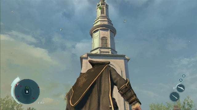 After they stop talking, you will receive a mission of climbing onto the top of the nearby church - Sequence 2 - The Surgeon | Assassins Creed III Remastered Walkthrough - Walkthrough - Assassins Creed III Game Guide & Walkthrough