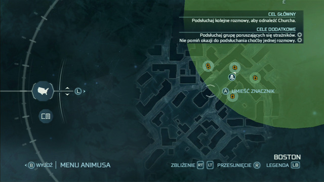 First four groups will be marked with orange dots, but after eavesdropping on one of them the others will disappear - Sequence 2 - The Surgeon | Assassins Creed III Remastered Walkthrough - Walkthrough - Assassins Creed III Game Guide & Walkthrough