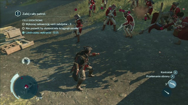 Optional additional objective: Perform sequential combo kills - 3 - Sequence 2 - The Soldier | Assassins Creed III Remastered Walkthrough - Walkthrough - Assassins Creed III Game Guide & Walkthrough