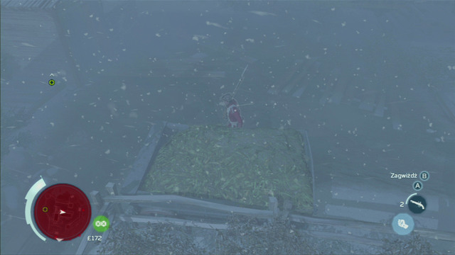 Kill the patrolling soldier from here and afterwards head onto the wall above the gate - Sequence 3 - Execution is Everything | Assassins Creed III Walkthrough - Walkthrough - Assassins Creed III Game Guide & Walkthrough