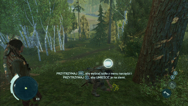 Place them in the designated place by holding down the shoot button - Sequence 4 - Hunting Lessons | Assassins Creed III Remastered Walkthrough - Walkthrough - Assassins Creed III Game Guide & Walkthrough