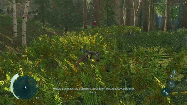 Your victim will be then marked on the map with a red dot - Sequence 4 - Hunting Lessons | Assassins Creed III Remastered Walkthrough - Walkthrough - Assassins Creed III Game Guide & Walkthrough