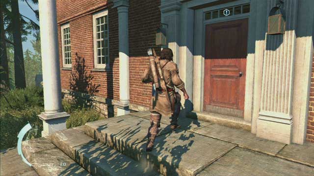 In order to begin the mission, head to the house marked on the map and try to enter it - Sequence 5 - A Boorish Man | Assassins Creed III Remastered Walkthrough - Walkthrough - Assassins Creed III Game Guide & Walkthrough