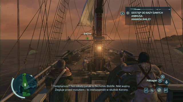After a short cutscene you will once again set sail, though this time armed with a set of cannons - Sequence 5 - The Hard Way | Assassins Creed III Remastered Walkthrough - Walkthrough - Assassins Creed III Game Guide & Walkthrough