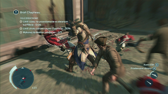 As for bigger groups, start off by eliminating 2-3 enemies with hidden blades and afterwards quickly finish off the others with firearms or quick counterattacks - Sequence 6 - The Angry Chef | Assassins Creed III Remastered Walkthrough - Walkthrough - Assassins Creed III Game Guide & Walkthrough