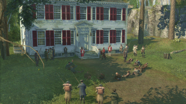 As you reach the big manor, a short cinematic will start - Sequence 6 - Hostile Negotiations | Assassins Creed III Remastered Walkthrough - Walkthrough - Assassins Creed III Game Guide & Walkthrough