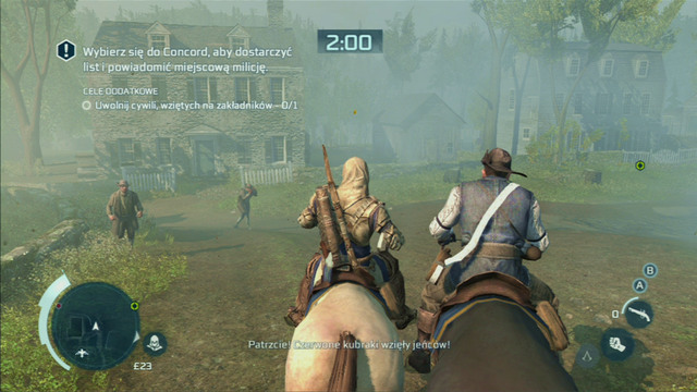 Optional objective: Rescue civilian hostages - 1/1 - Sequence 7 - Lexington and Concord | Assassins Creed III Remastered Walkthrough - Walkthrough - Assassins Creed III Game Guide & Walkthrough