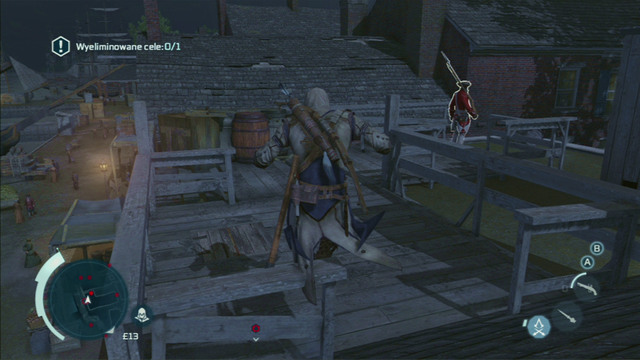 For that, head to the marked spot and climb onto the roof on the building - Sequence 9 - Father and Son | Assassins Creed III Remastered Walkthrough - Walkthrough - Assassins Creed III Game Guide & Walkthrough
