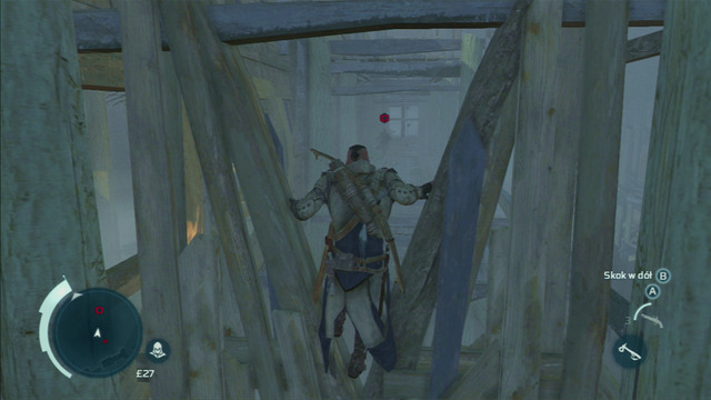 To catch up with your target, you should run around the construction and slide under one of the wooden barricades - Sequence 12 - Chasing Lee | Assassins Creed III Remastered Walkthrough - Walkthrough - Assassins Creed III Game Guide & Walkthrough