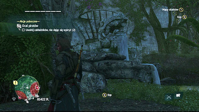 The treasure is on Misteriosa, a bit to the North of the largest ruins - Ambergis Key | Treasure maps - Treasure maps - Assassins Creed IV: Black Flag Game Guide & Walkthrough