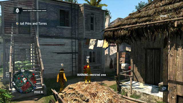 At the next turn, they will be passing by a house where you will find another musketeer - 02 - Traveling Salesman | Sequence 5 - Sequence 5 - Assassins Creed IV: Black Flag Game Guide & Walkthrough