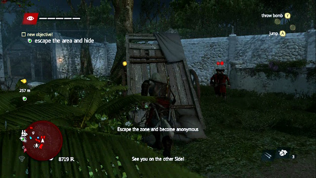 After you regain control over the character, look to the right - 03 - Unmanned | Sequence 5 - Sequence 5 - Assassins Creed IV: Black Flag Game Guide & Walkthrough