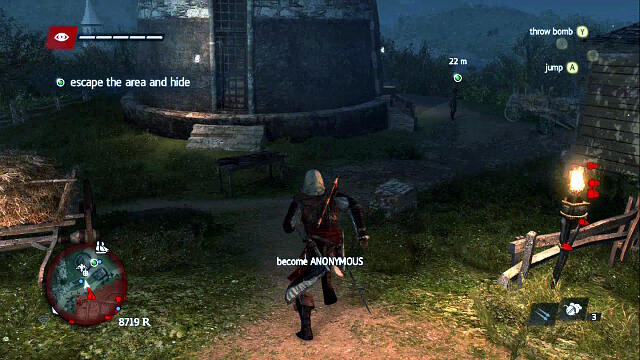 Run inside from the right and run around the mill - 03 - Unmanned | Sequence 5 - Sequence 5 - Assassins Creed IV: Black Flag Game Guide & Walkthrough