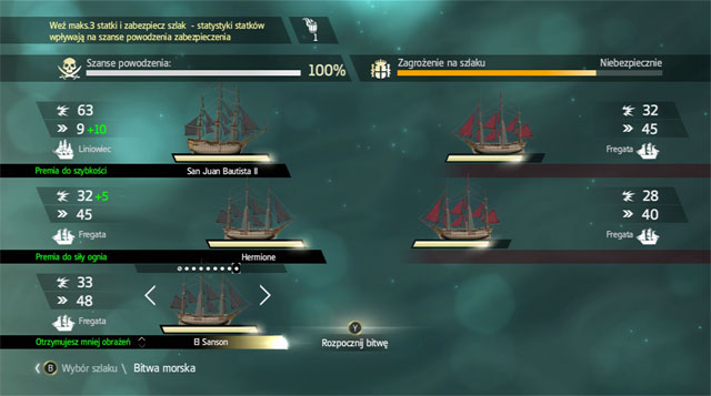 Each ship offers bonuses that can be useful in fight. - Naval battles | Kenways fleet - Kenways fleet - Assassins Creed IV: Black Flag Game Guide & Walkthrough