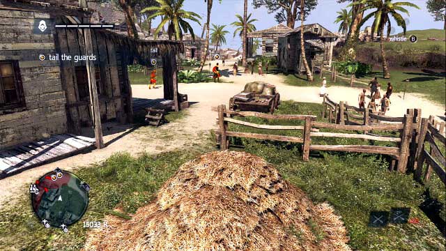 Turn right before the last house to leave the restricted area - 03 - Commodore Eighty-Sixed | Sequence 7 - Sequence 7 - Assassins Creed IV: Black Flag Game Guide & Walkthrough