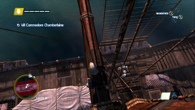 When Chamberlaine is passing nearby, jump down and kill him - 03 - Commodore Eighty-Sixed | Sequence 7 - Sequence 7 - Assassins Creed IV: Black Flag Game Guide & Walkthrough