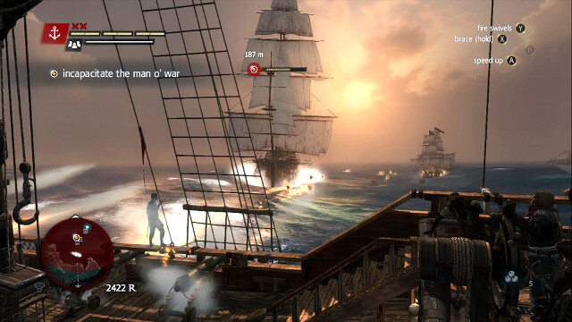 The fight with the galleon - 01 - Do Not Go Gently... | Sequence 8 - Sequence 8 - Assassins Creed IV: Black Flag Game Guide & Walkthrough