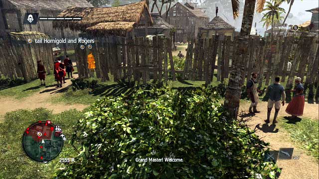 When they reach the restricted area, take the hole in the fence shown in the screenshot, on the right of the entrance - 01 - Imagine My Surprise | Sequence 9 - Sequence 9 - Assassins Creed IV: Black Flag Game Guide & Walkthrough