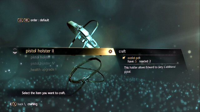The crafting menu - 01 - This Tyro Captain | Sequence 3 - Sequence 3 - Assassins Creed IV: Black Flag Game Guide & Walkthrough