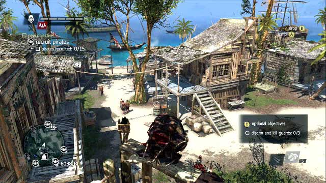 The crew status can be found under the healthbar - 02 - Now Hiring | Sequence 3 - Sequence 3 - Assassins Creed IV: Black Flag Game Guide & Walkthrough