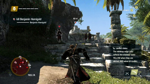 Cut through the stairs onto the hills top - 02 - Murder and Mayhem | Sequence 10 - Sequence 10 - Assassins Creed IV: Black Flag Game Guide & Walkthrough