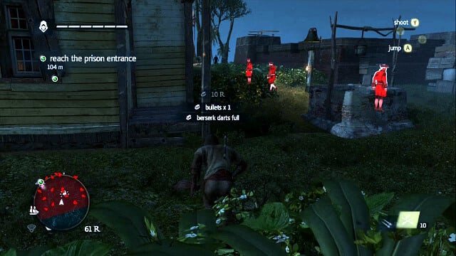 If you move along the wall on the right, you will quickly reach the second bell - 01 - To Suffer Without Dying | Sequence 11 - Sequence 11 - Assassins Creed IV: Black Flag Game Guide & Walkthrough