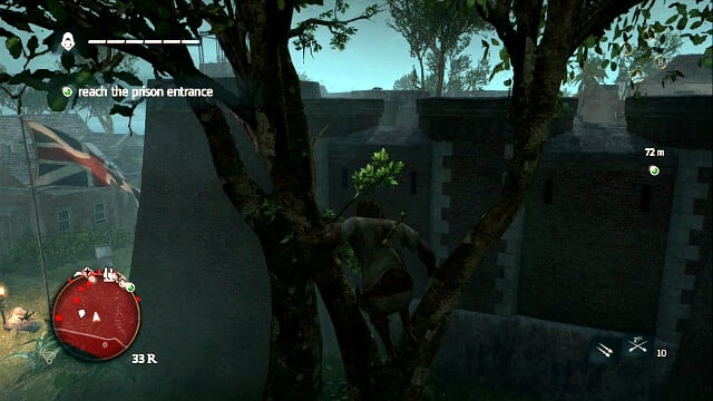 Jump onto the wall from the tree - 01 - To Suffer Without Dying | Sequence 11 - Sequence 11 - Assassins Creed IV: Black Flag Game Guide & Walkthrough