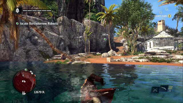 Swim towards the shore - 02 - Royal Misfortune | Sequence 12 - Sequence 12 - Assassins Creed IV: Black Flag Game Guide & Walkthrough