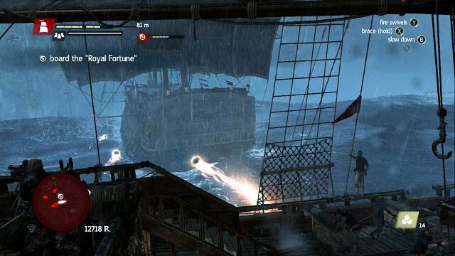 The fight with Roberts ship - 02 - Royal Misfortune | Sequence 12 - Sequence 12 - Assassins Creed IV: Black Flag Game Guide & Walkthrough