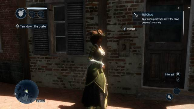 Removing of the posters decreases notoriety - Sequence 1 (part 1) - The storyline - Assassins Creed: Liberation HD - Game Guide and Walkthrough