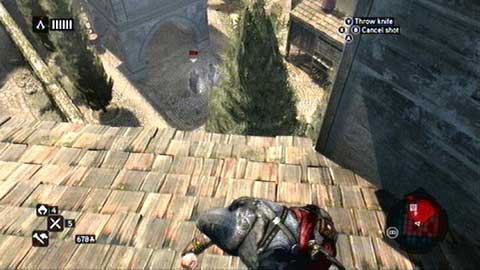 Select now throwing knives, aim at the captain and throw the weapon - Memory 7 - Sequence 2 - The Crossroads of The World - Assassins Creed: Revelations - Game Guide and Walkthrough