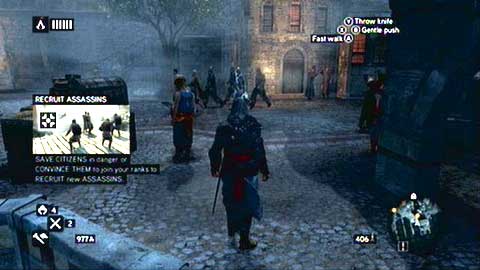From now on, people who need your help will be marked on the city map - Memory 1 - Sequence 3 - Lost and Found - Assassins Creed: Revelations - Game Guide and Walkthrough